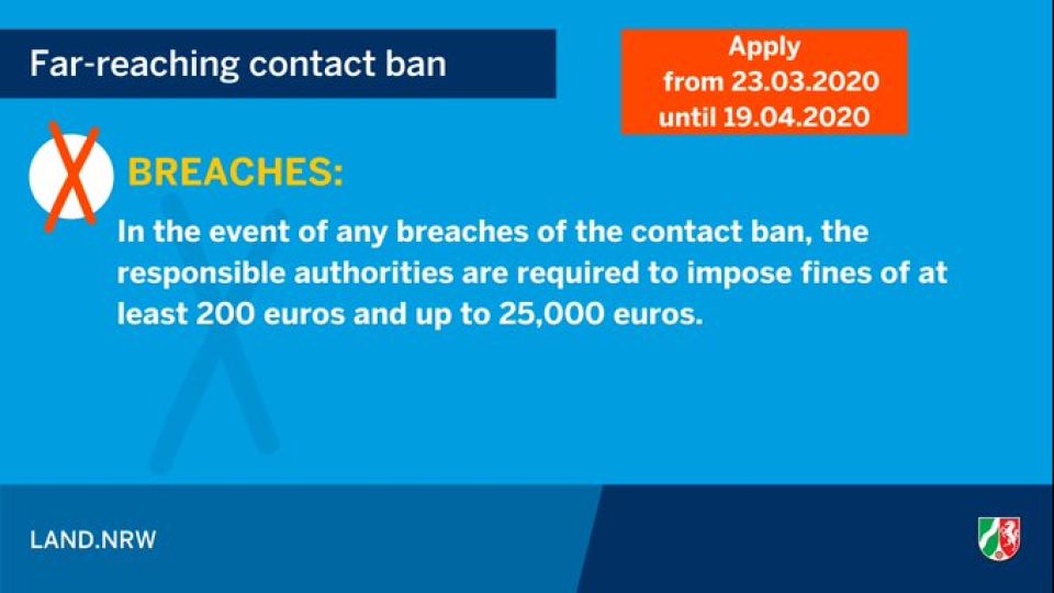 Far-reaching contact ban