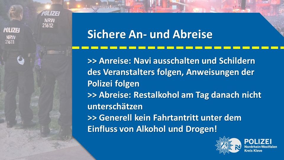Prevention advice "Safe arrival and departure"
