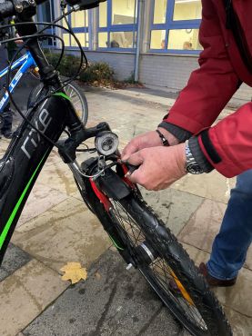 Fahrrad-Lichtaktion "Sehen und gesehen werden"